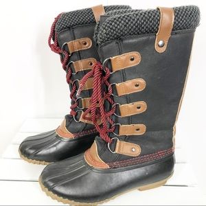 ESPRIT‎ Belinda fuzzy lined DUCK winter boots size women’s 6 EUC WARM!!